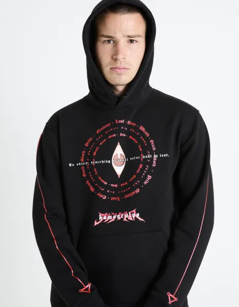Čierna pánska mikina s kapucňou Celio Fullmetal Alchemist