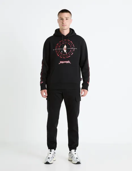 Čierna pánska mikina s kapucňou Celio Fullmetal Alchemist