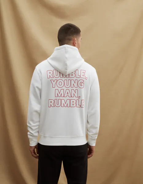 Biela pánska mikina s kapucňou Celio Muhammad Ali