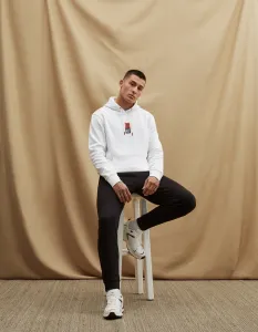 Biela pánska mikina s kapucňou Celio Muhammad Ali