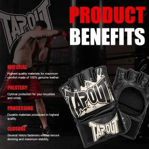 Tapout Leather MMA pro fight gloves  (1 pair)