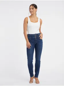 Tmavomodré dámske slim fit džínsy ORSAY