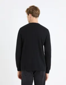 Čierny pánsky basic sveter Celio Fepax