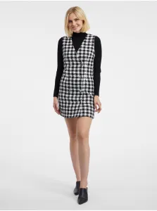 Bielo-čierne dámske kockované šaty ORSAY