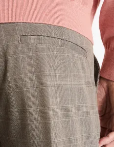 Béžové pánske kockované nohavice Celio Fowinter