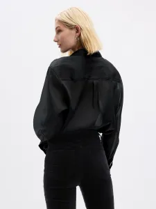 Čierna dámska priesvitná oversized košeľa GAP