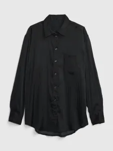 Čierna dámska priesvitná oversized košeľa GAP