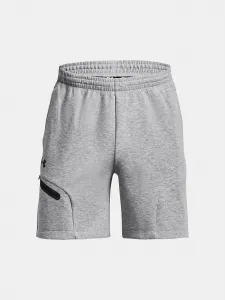 Svetlosivé športové kraťasy Under Armour UA Unstoppable Flc Shorts