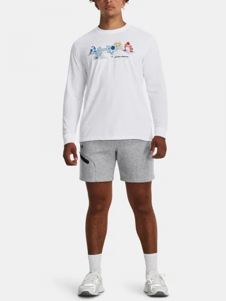 Svetlosivé športové kraťasy Under Armour UA Unstoppable Flc Shorts