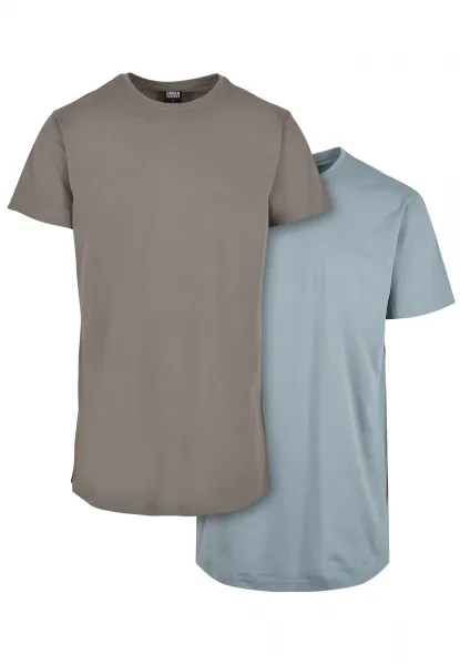 Pre-Pack Shaped Long Tee 2-Pack Asphalt/Powder Blue