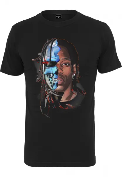 Half Face Tee black