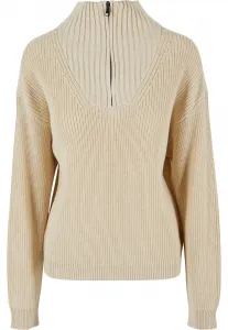 Women's oversized troyer knit - sand