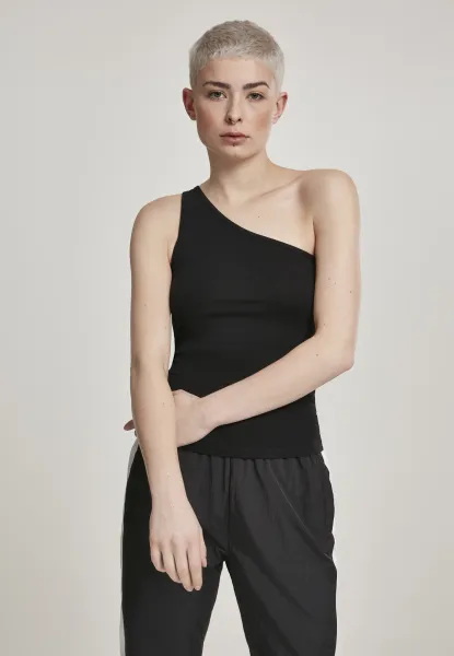 Women's asymmetrical top black