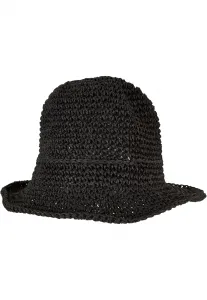 Braid Bast Bucket Hat Black
