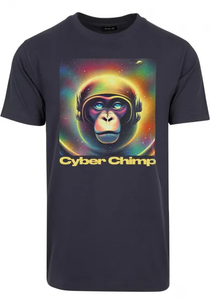 Cyber Chimp Tee Navy