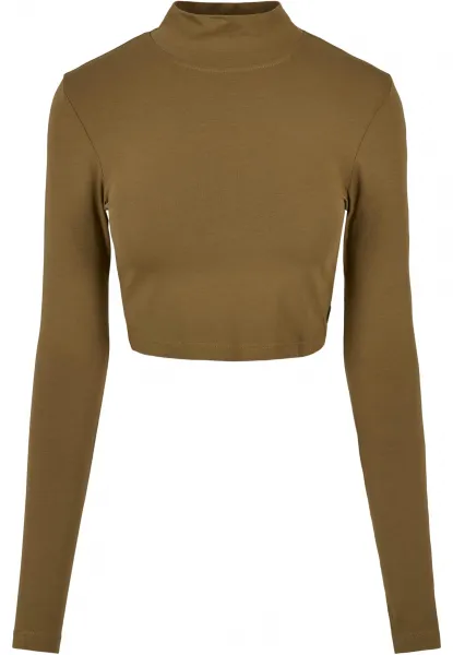 Women's Organic Long Sleeve Turtleneck - Olive