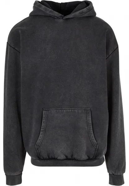 Acid Washed Hoody Black