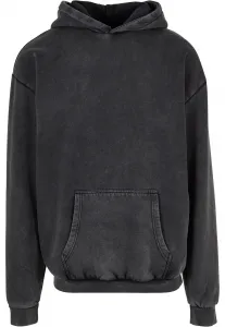 Acid Washed Hoody Black