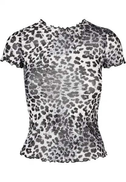 Women's mesh t-shirt snowleo