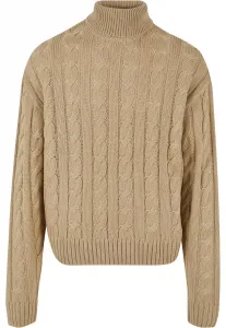 Boxes Roll Neck Sweater Wet Sand