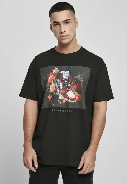 Renairssance Painting Oversize T-Shirt Black
