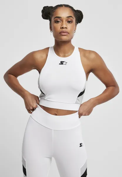 Women's Sports Cropped Top White/Black