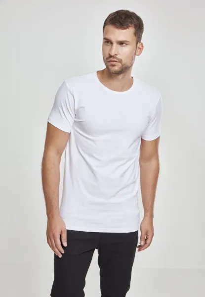 Fitted stretch T-shirt white