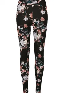 Women's soft black leggings AOP