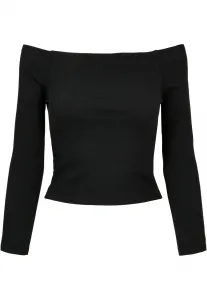 Women's Shoulderless Long Sleeve Black