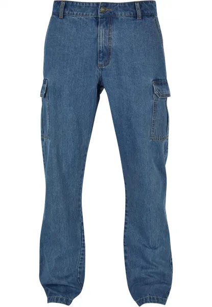Men's Straight Leg Cargo Jeans Light Blue