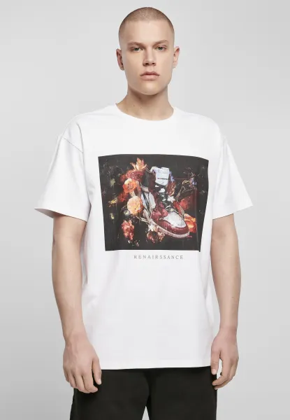 White T-shirt Renairssance Painting Oversize