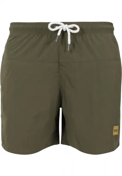 Men's Swimsuit Block Olive
