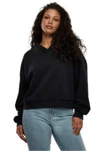 Women's black V-neckline