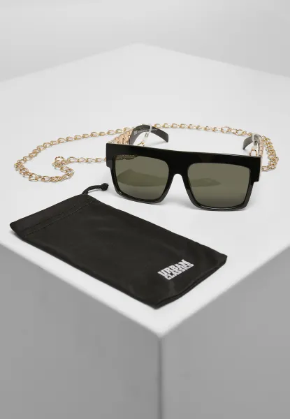 Zakynthos Sunglasses with Chain - Black