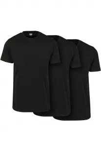 Basic T-shirt of 3 black/black/black