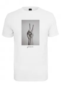 White T-shirt with peace sign