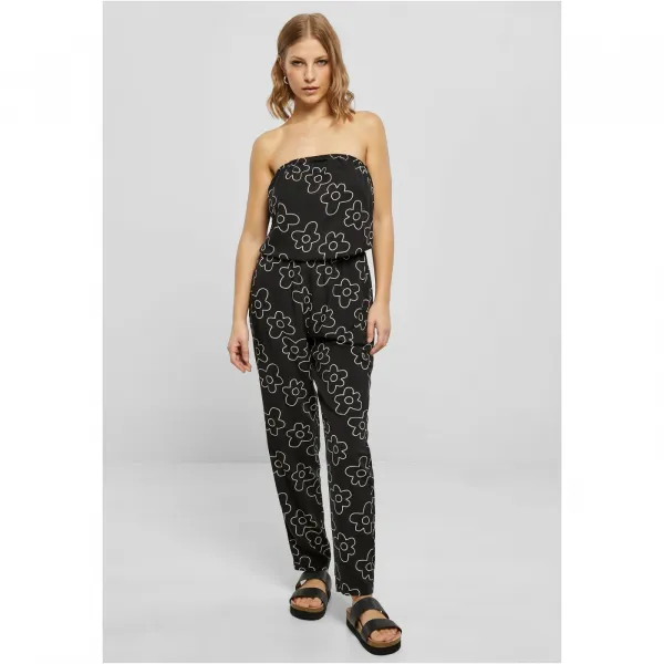 Women's jumpsuit made of viscose Bandeau blackflower