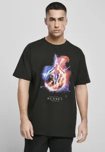 Black Electric Planet Oversize T-Shirt