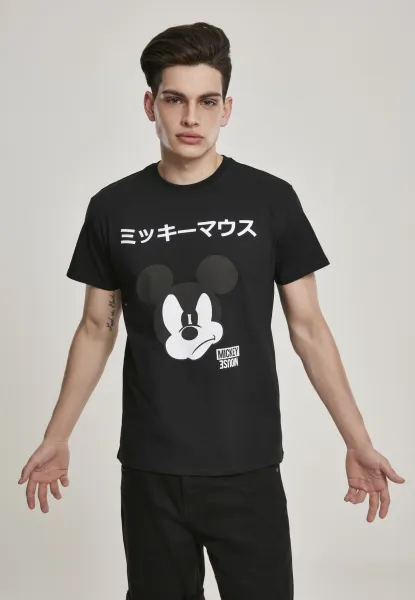Japanese T-shirt Mickey Black