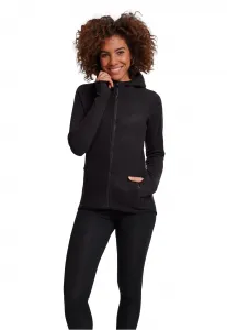 Women's Polar Fleece Zip-Up Hoodie in Black