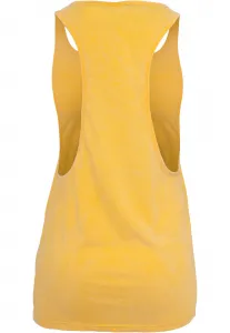 Ladies Loose Burnout Tank Yellow