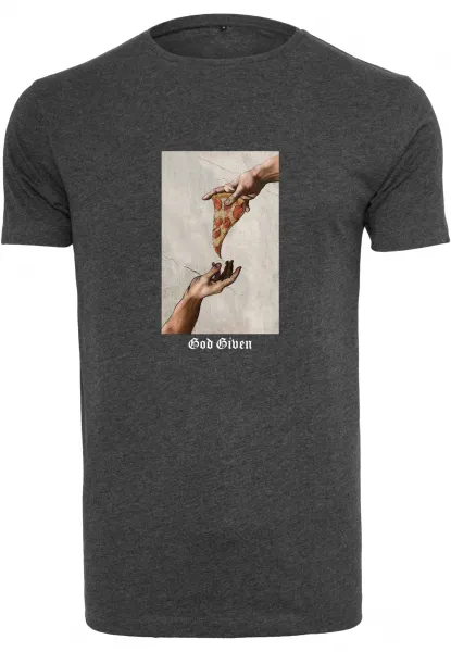 God Given Pizza Tee charcoal