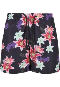 Patterned swimsuit shorts dark jungle aop