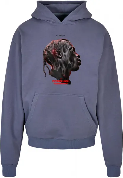 Flying High Heavy Oversize Vintageblue Hoodie