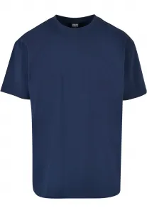 Heavy oversized T-shirt in dark blue color