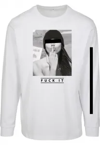 Men's long-sleeved T-shirt Fuck It white