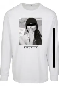 Men's long-sleeved T-shirt Fuck It white