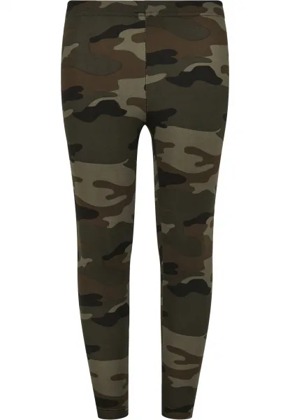 Girls' camouflage leggings, wooden camouflage