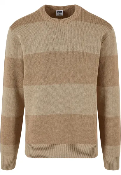 Men's Striped Sweater Beige