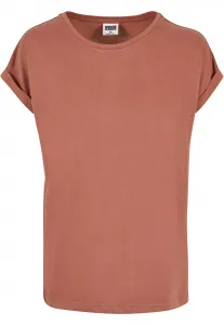 Women's Modal Terracotta T-Shirt with Extended Shoulder